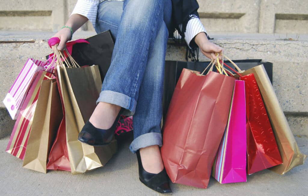 Woman with Shopping bags