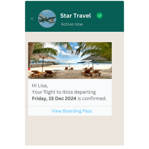 WhatsApp Business for Travel